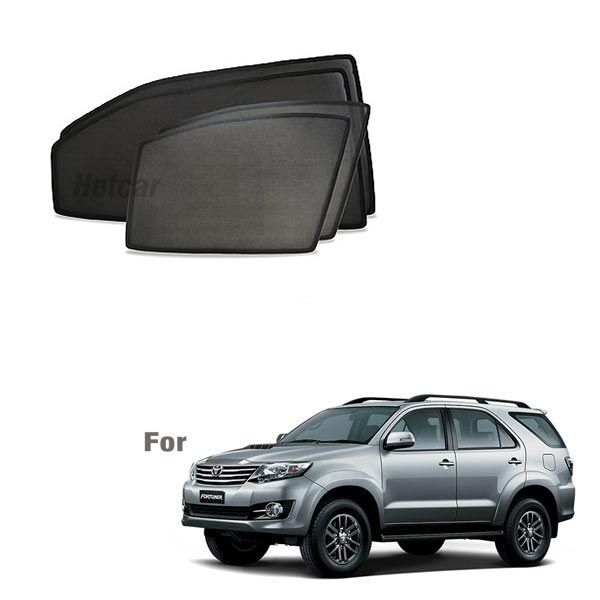 Toyota Fortuner (2009 to 2015) Half Cut Z Black Sunshades (Set of 6 Pieces)