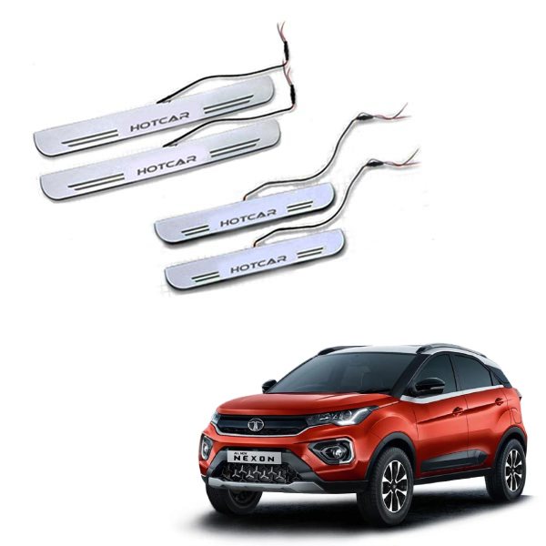 Tata Nexon - LED Door Sill Scuff Plates - Acrylic