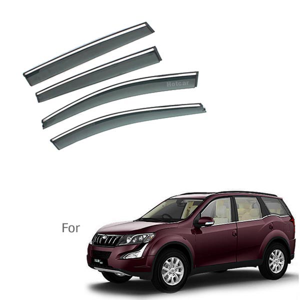 Mahindra XUV500 - Door Visors (Black with Chrome Line)