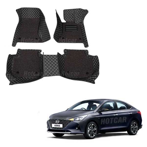 Hyundai Verna (2020 onwards) Luxury Quality 7D Floor Mats
