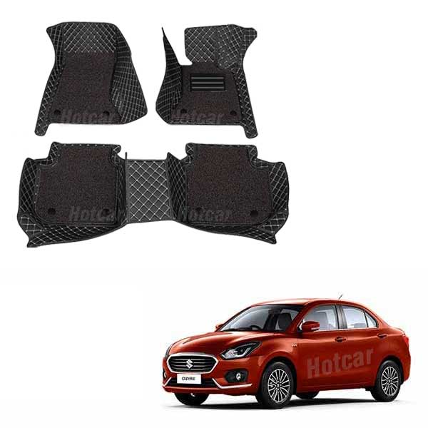 Maruti Dzire (2017 onwards) Luxury Quality 7D Floor Mats