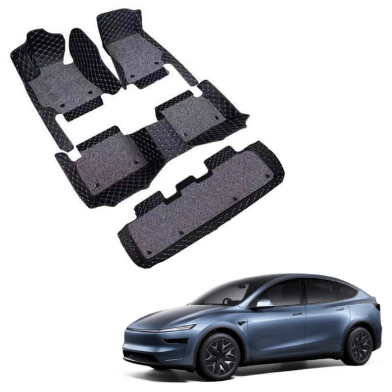 Tesla Model Y L (6 Seater) Premium 7D Floor Mats - 4 Colour Options