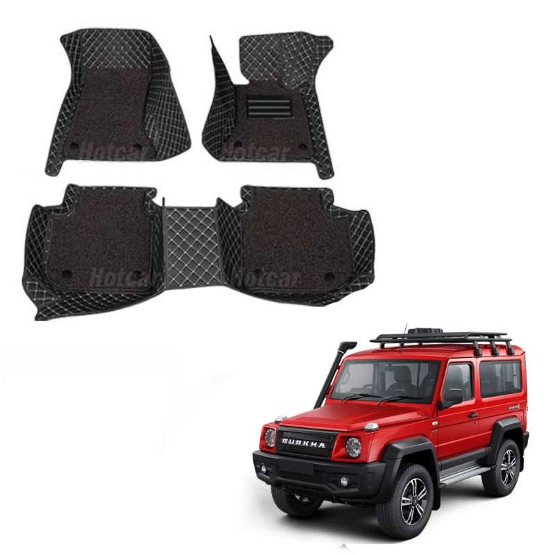 Force Gurkha 2024 (4 Seater) Luxury Quality 7D Floor Mats