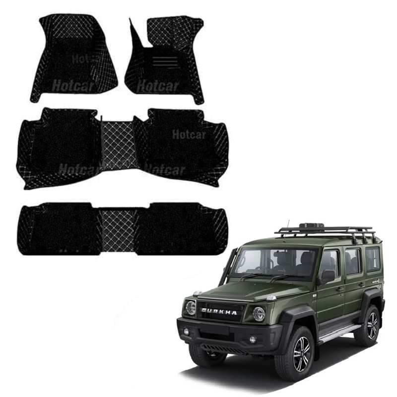 Force Gurkha 2024 (7 Seater) Luxury Quality 7D Floor Mats