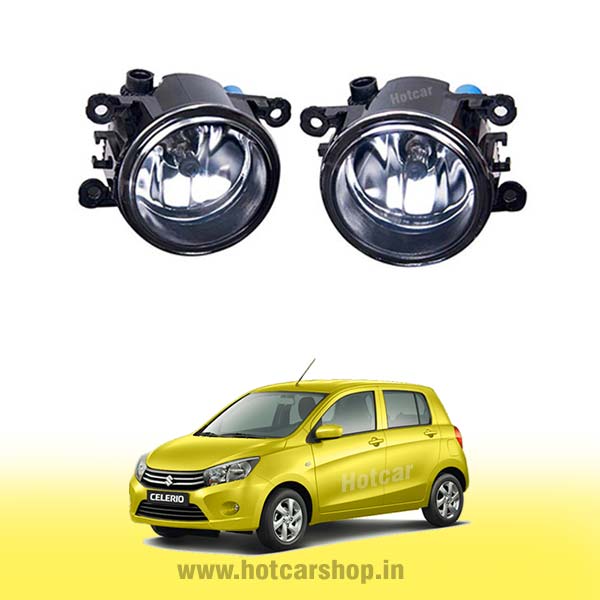 Maruti Celerio Fog Light Assembly - Set of 2 (with Wiring Kit & Switch)