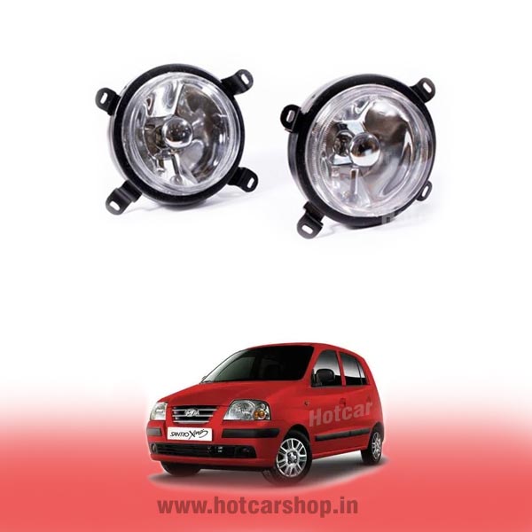Hyundai Santro Xing Fog Light Assembly - Set of 2 (with Wiring Kit & Switch)