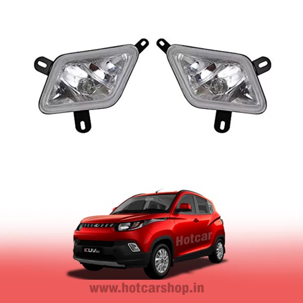 Mahindra KUV100 Fog Light Assembly - Set of 2 (with Wiring Kit & Switch)