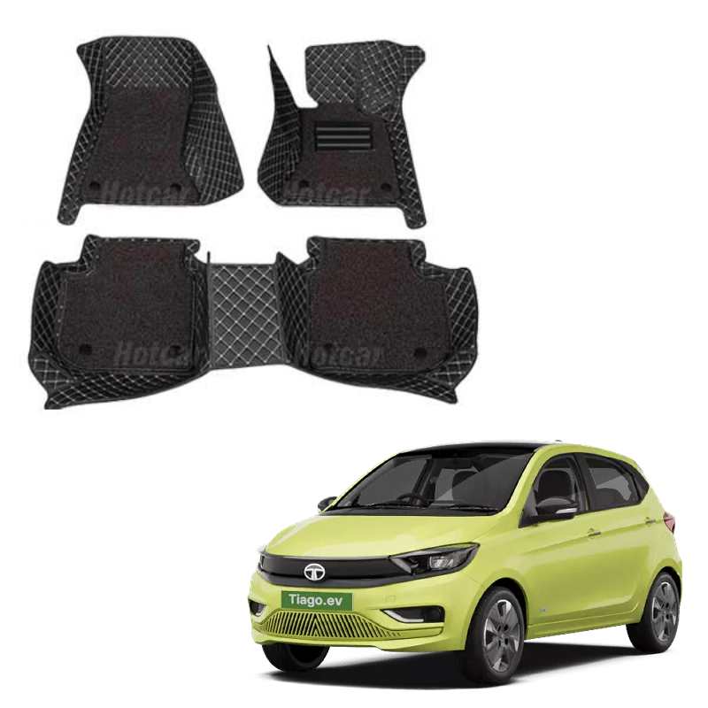 Tata Tiago EV Luxury Quality 7D Floor Mats