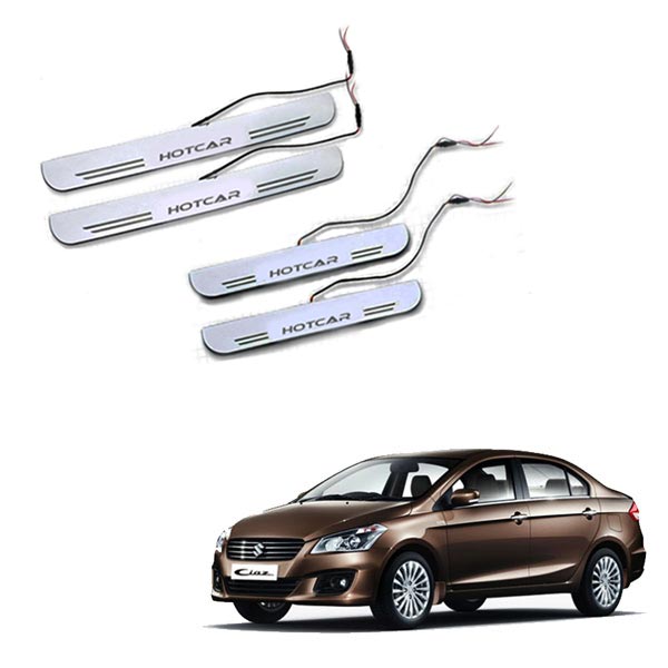 Maruti Ciaz - LED Door Sill Scuff Plates - Acrylic