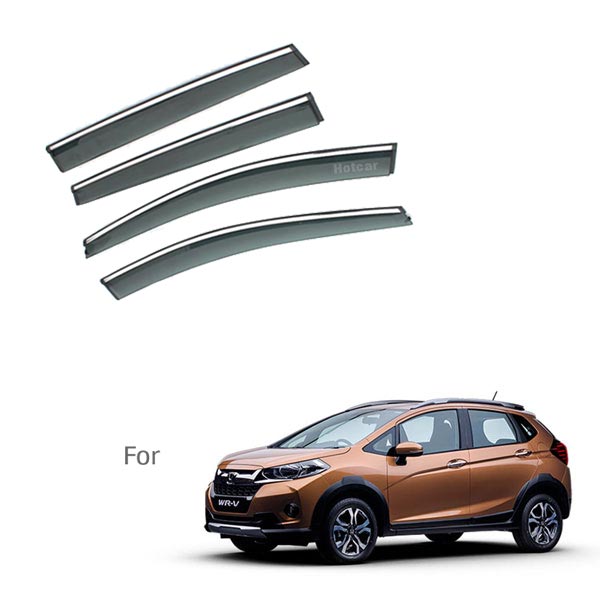 Honda WRV - Door Visors (Black with Chrome Line)