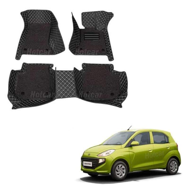 Hyundai Santro (New) Luxury Quality 7D Floor Mats