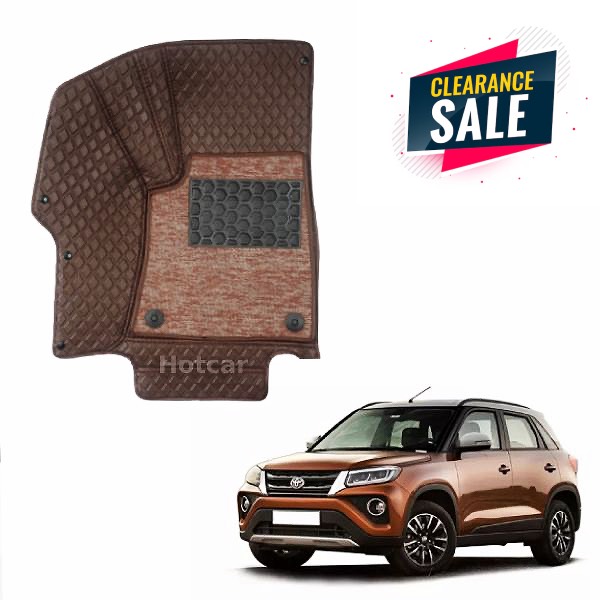 Toyota Urban Cruiser (2018 to 2022) Luxury Quality 7D Floor Mats - Coffee