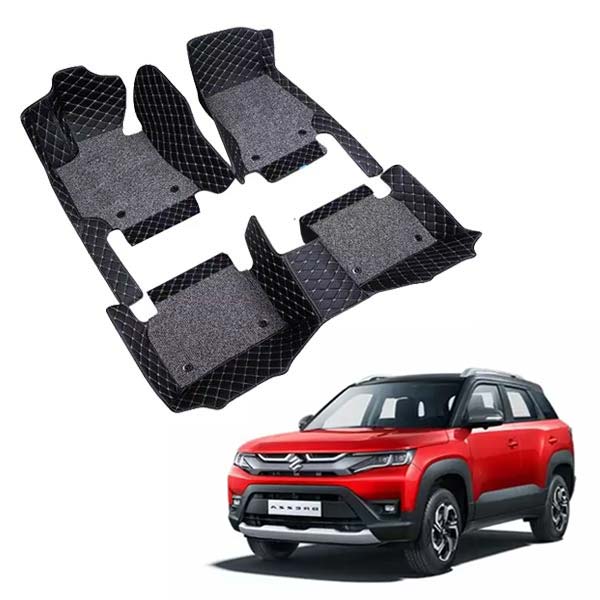 Maruti Brezza (2022 Onwards) Premium 7D Floor Mats - 4 Colour Options