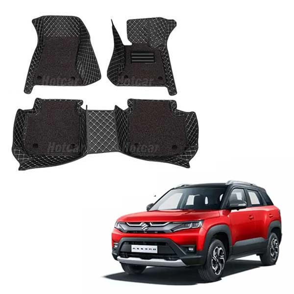 Maruti Brezza 2022 Luxury Quality 7D Floor Mats