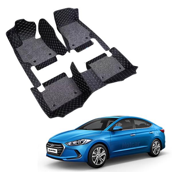 Hyundai Elantra (2017-2019) Premium 7D Floor Mats - 4 Colour Options