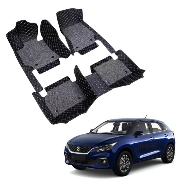 Maruti Baleno (2022 Onwards) Premium 7D Floor Mats - 4 Colour Options