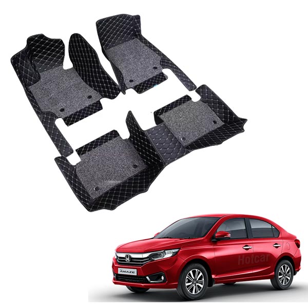 Honda Amaze (New) Premium 7D Floor Mats - 4 Colour Options