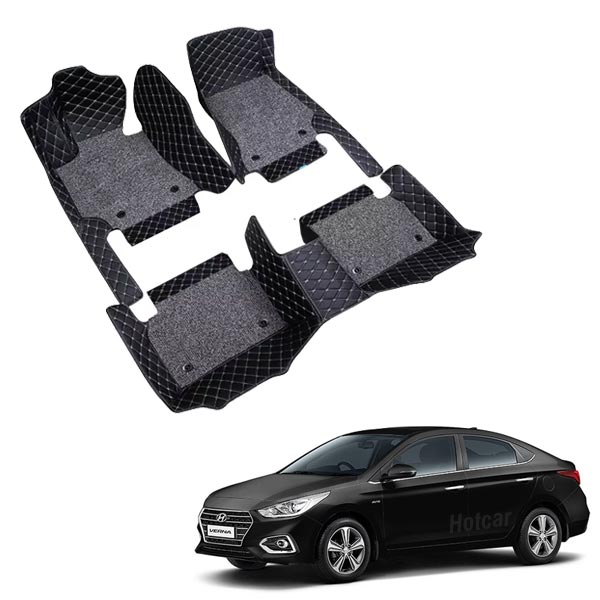 Hyundai Verna (2018-2022) Premium 7D Floor Mats - 4 Colour Options