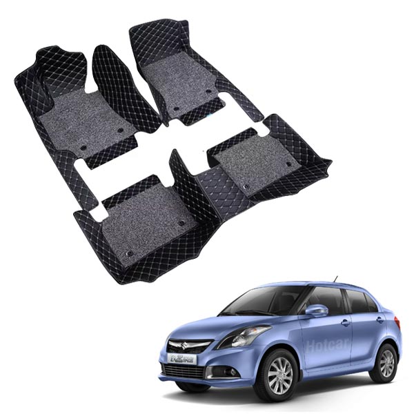 Maruti Dzire (2012 to 2016) Premium 7D Floor Mats - 4 Colour Options