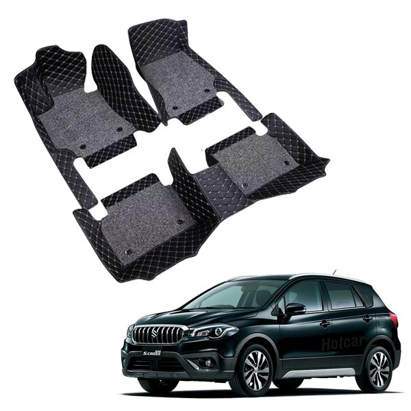 Maruti S-Cross Premium 7D Floor Mats - 4 Colour Options