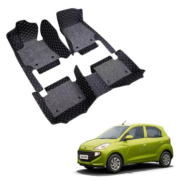 Hyundai Santro (New) Premium 7D Floor Mats - 4 Colour Options