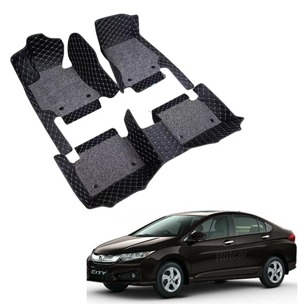 Honda City (2014-2019) Premium 7D Floor Mats - 4 Colour Options