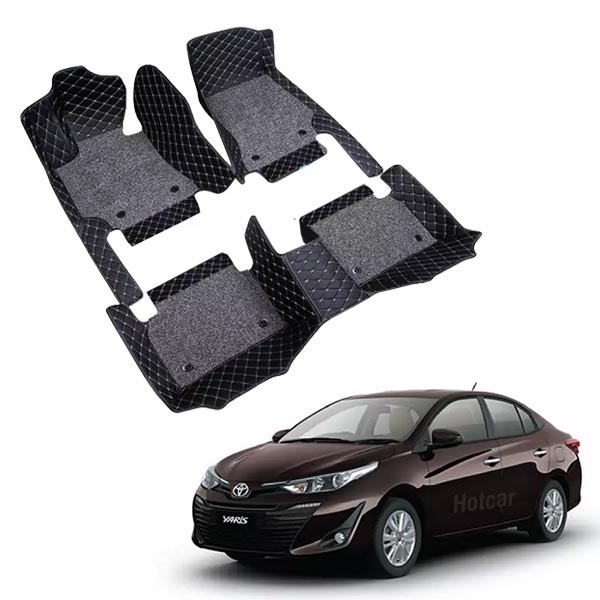 Toyota Yaris Premium 7D Floor Mats - 4 Colour Options
