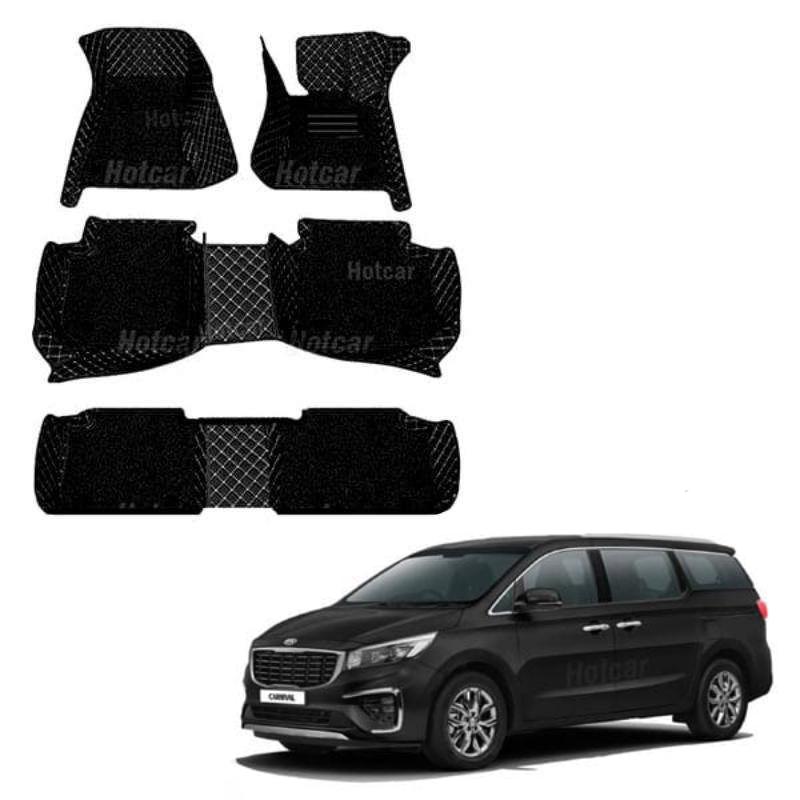 Kia Carnival (7 Seater Variants Only - Premium, Prestige & Limousine) Luxury Quality 7D Floor Mats