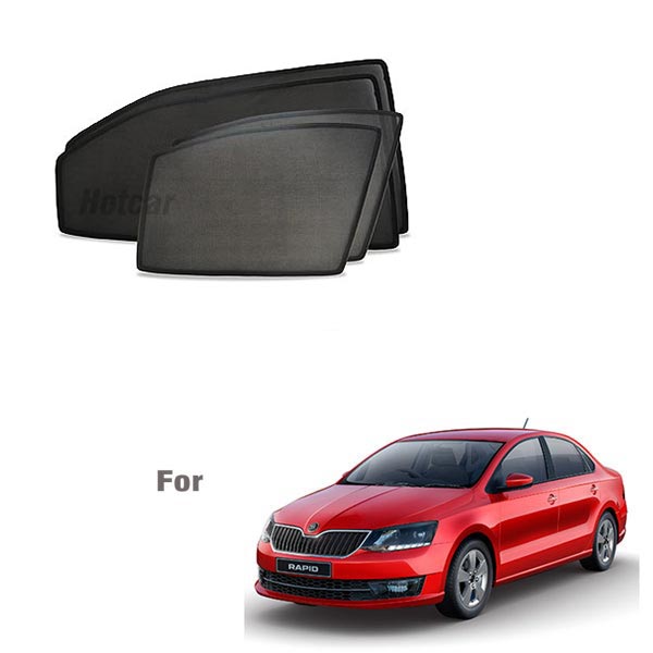 Skoda Rapid Half Cut Z Black Sunshades