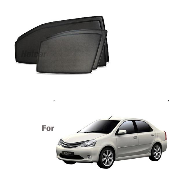 Toyota Etios Half Cut Z Black Sunshades