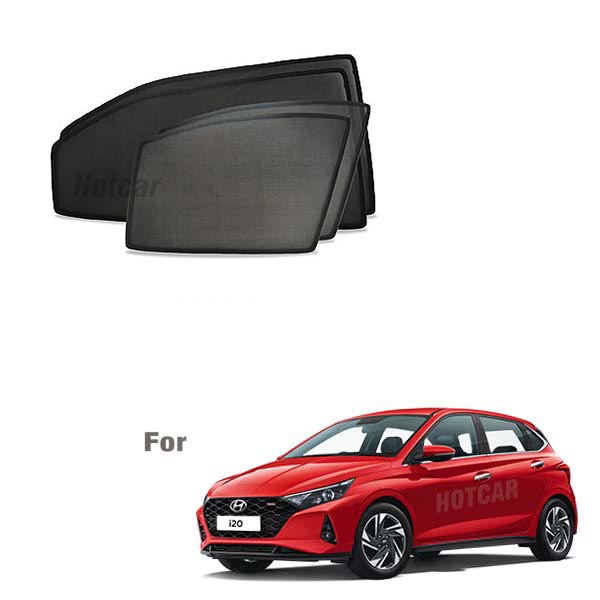 Hyundai i20 (2020 Onwards) Half Cut Z Black Sunshades