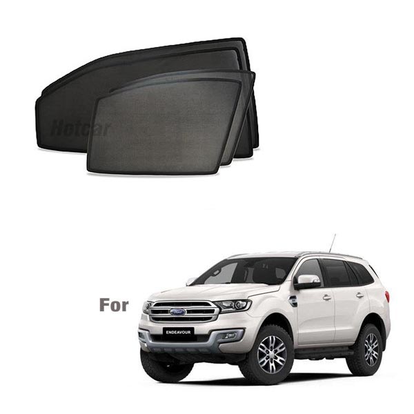 Ford Endeavour (2015 to 2021) Half Cut Z Black Sunshades (Set of 6 Pieces)
