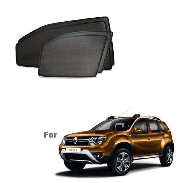 Renault Duster Half Cut Z Black Sunshades (Set of 6 Pieces)
