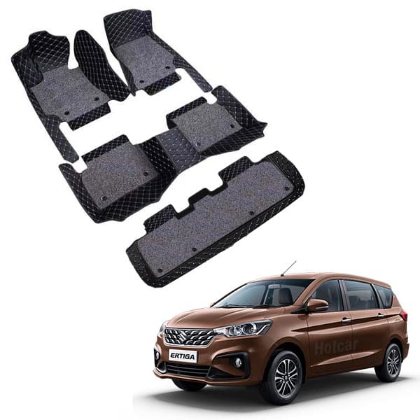 Maruti Ertiga (2018 Onwards) Premium 7D Floor Mats - 4 Colour Options