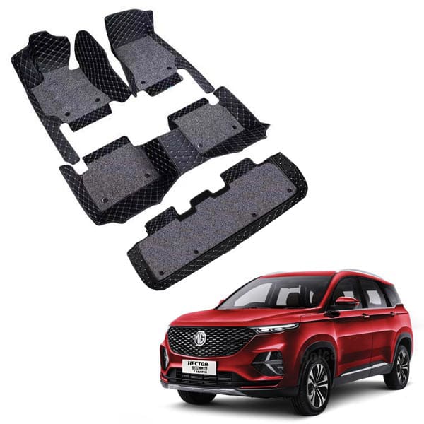 MG Hector Plus Premium 7D Floor Mats - 4 Colour Options