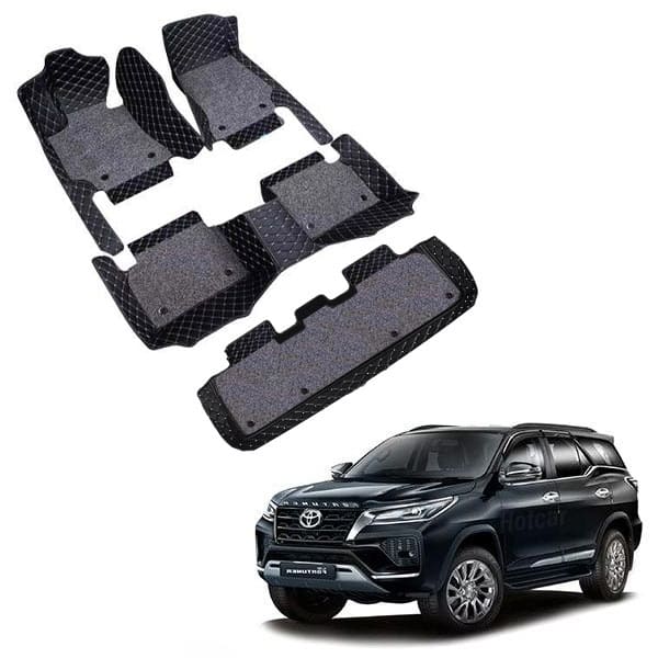 Toyota Fortuner (2016 Onwards) Premium 7D Floor Mats - 4 Colour Options