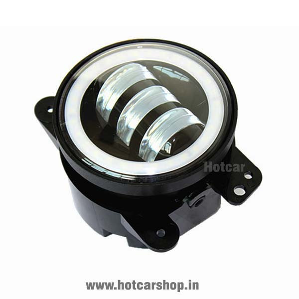 Universal 4 Inch Projector Fog Lights with Halo Ring DRLs & Indicators - Set of 2