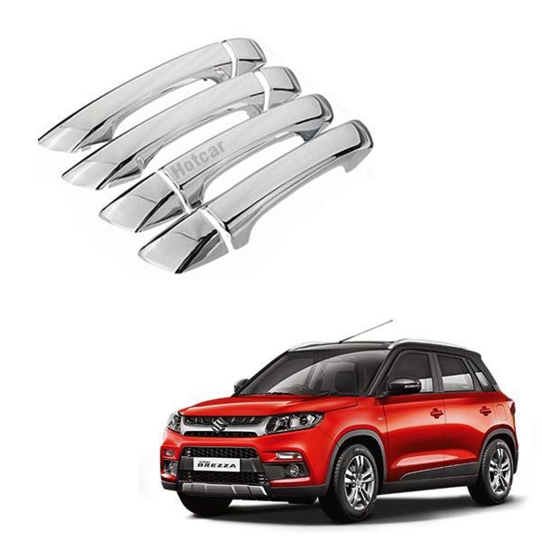 Maruti Brezza (2016 to 2021) Chrome Handle Covers - Set of 4 Pieces