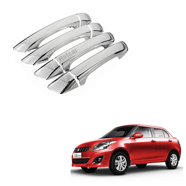 Maruti Dzire (2012 to 2016) Chrome Handle Covers - Set of 4 Pieces