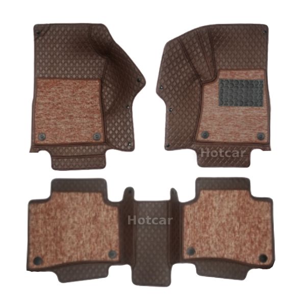 Maruti Vitara Brezza (2016 to 2021) Luxury Quality 7D Floor Mats - Coffee