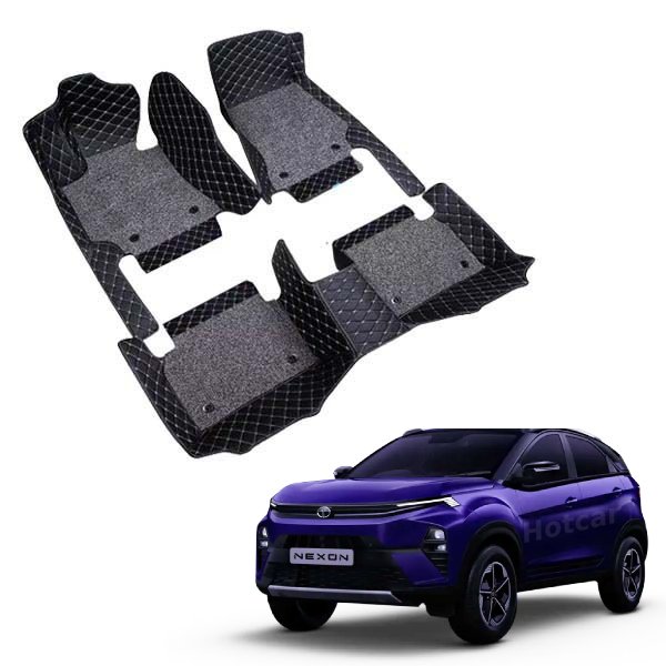 Tata Nexon (2023 Onwards) Premium 7D Floor Mats - 4 Colour Options