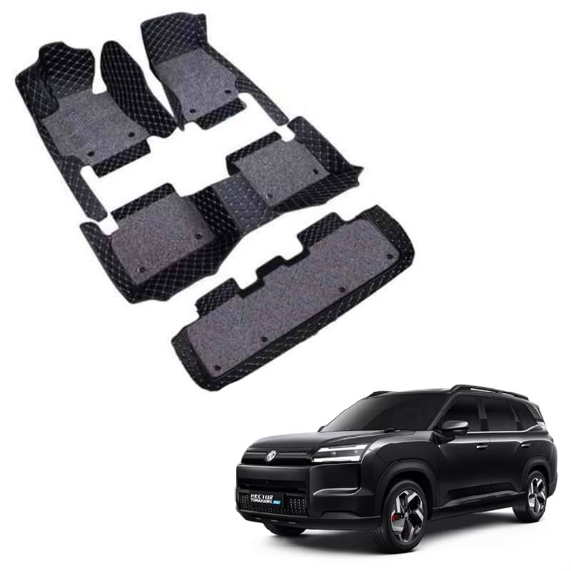 MG Hector Tomahawk EV (7 Seater) Premium 7D Floor Mats - 4 Colour Options