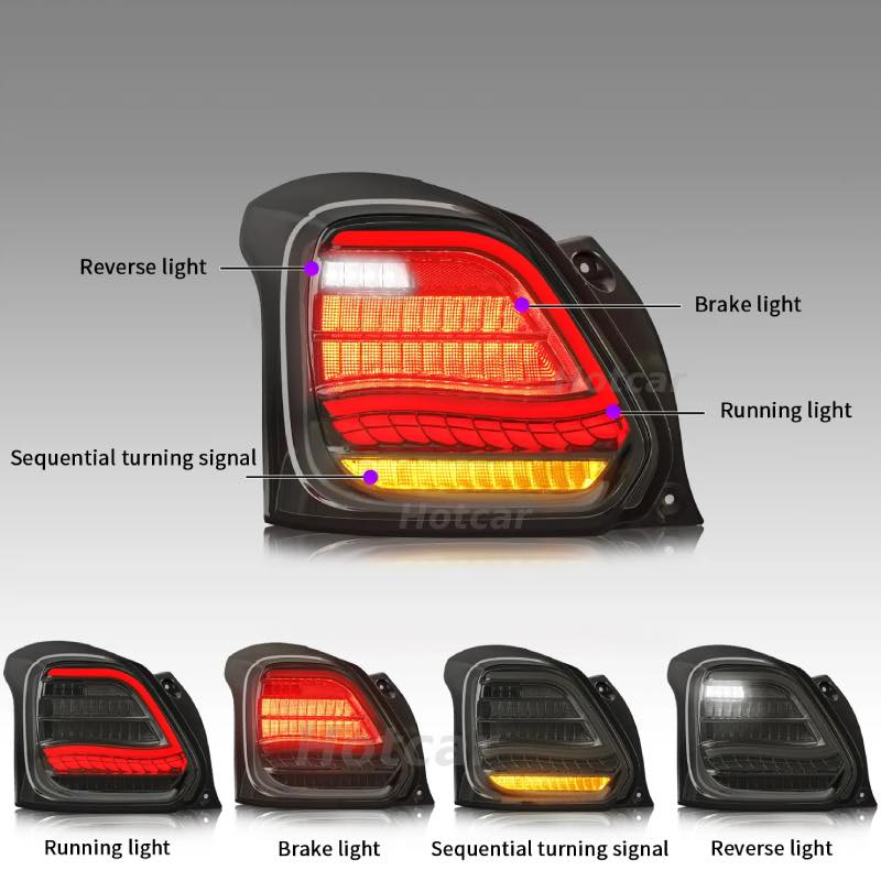 Maruti Swift (2018 to 2023) LED Tail Lights with Welcome and Scanning Functions