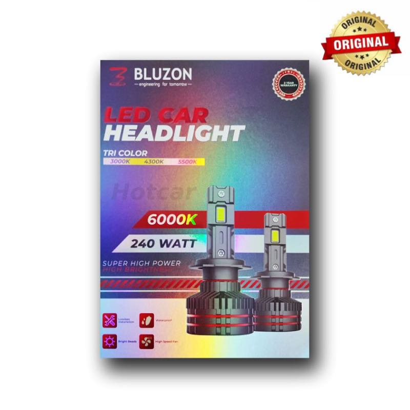 Bluzon Tri Colour LED Bulbs - 240 Watts (3 Colours)