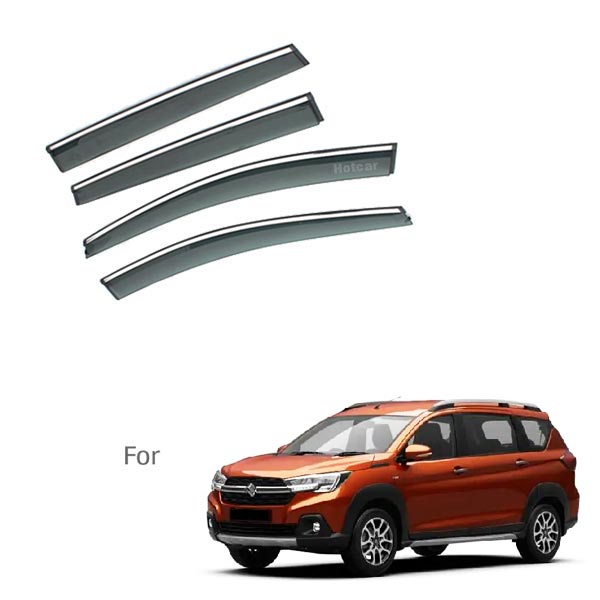 Maruti XL6 - Door Visors (Black with Chrome Line)