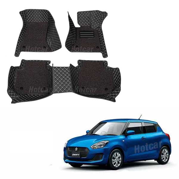Maruti Swift (2018 onwards) Luxury Quality 7D Floor Mats