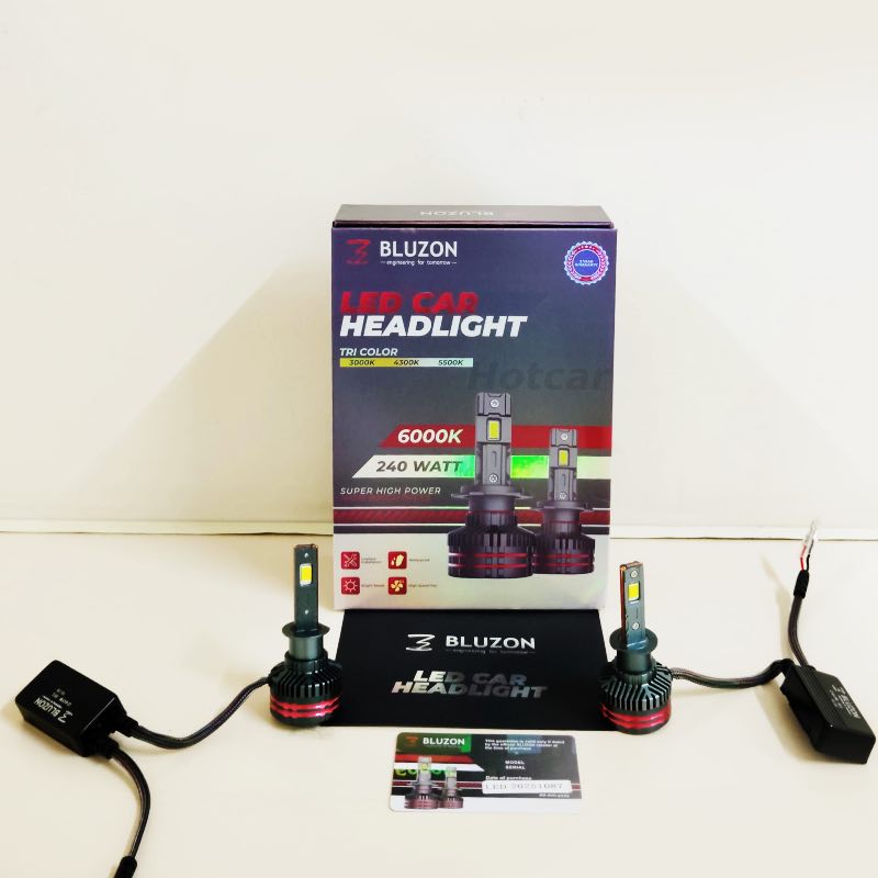 Bluzon Tri Colour LED Bulbs - 240 Watts (3 Colours)