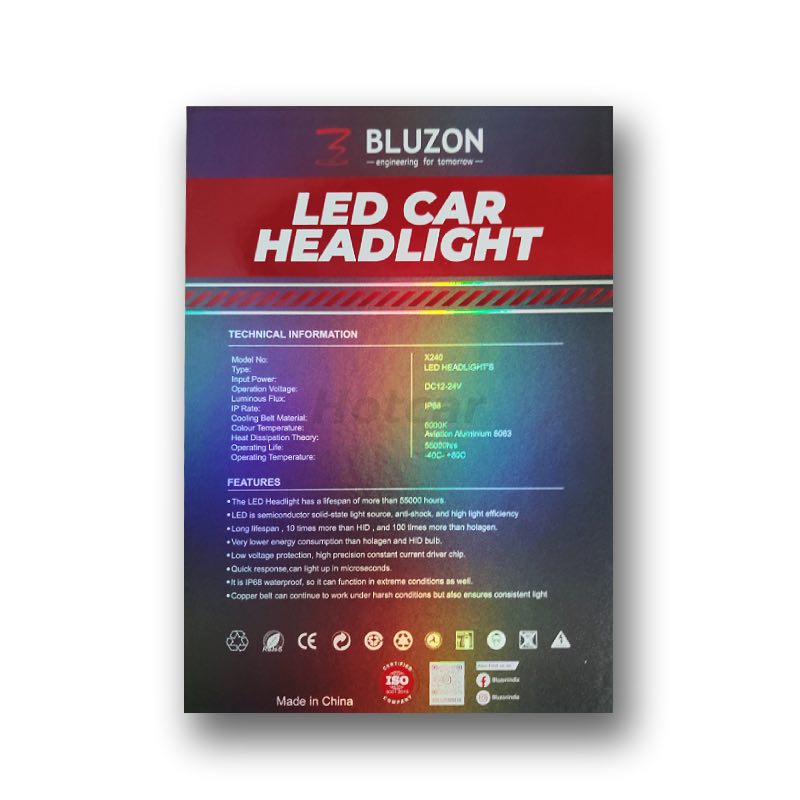 Bluzon Tri Colour LED Bulbs - 240 Watts (3 Colours)