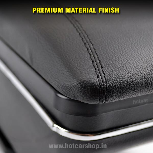 Universal Car Armrest With Cup Holder - Black