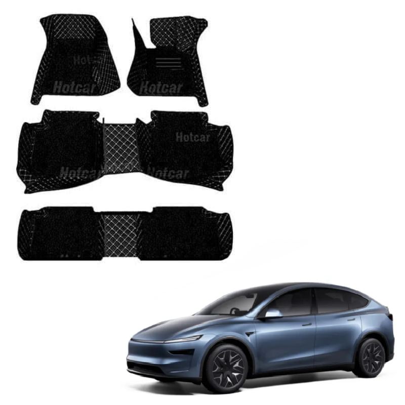 Tesla Model Y L (6 Seater) Luxury Quality 7D Floor Mats